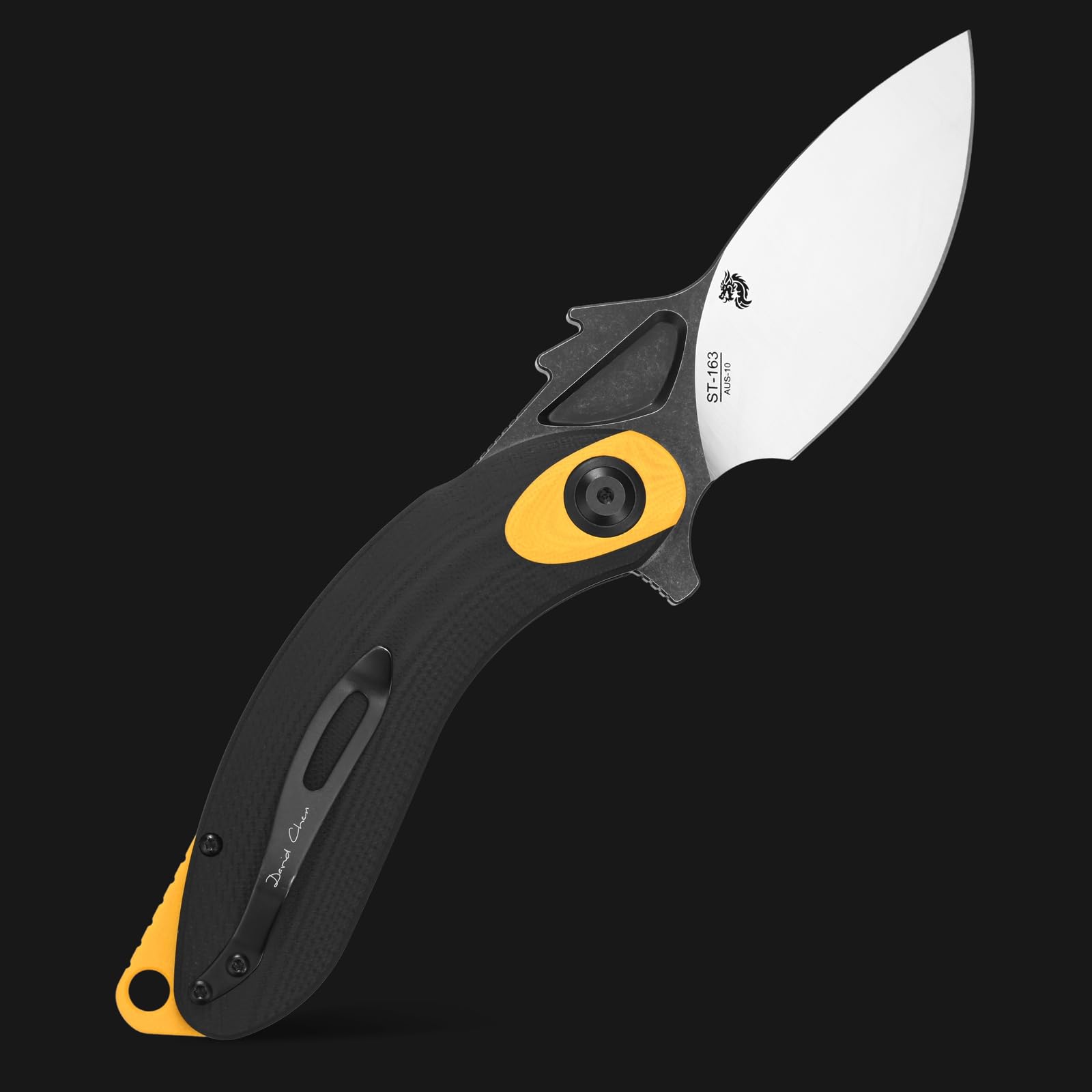 Condition photo showing New/Like New for sitivien st163 folding pocket knife,aus-10 steel blade g10 handle edc tool knife for outdoor, surviv