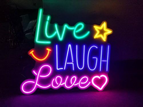 LIVE LAUGH LOVE, shatterproof "neon" sign