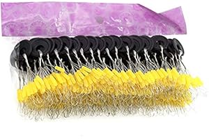 SENYUBBY 6 in 1 Fishing Bobber Stopper,Soft Silicone Float Sinker Stops,100Pcs Cylinder,Oval Float Stop Stoppers…