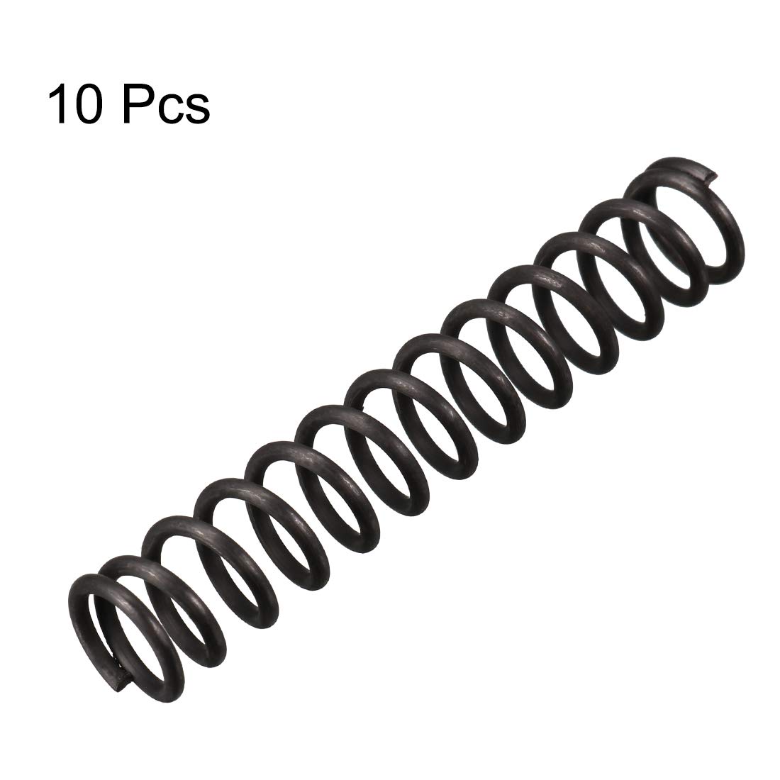 sourcingmap Compression Spring - 1.2mm Wire Dia , 9mm OD , 50mm Free Length Spring Steel Extension Spring,Black,10Pcs - Image 4