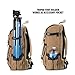 GOgroove Full-size DSLR Camera Backpack Case (Tan) for Photography and Laptop Travel Use w/Accessory Storage Room , Tripod Holder & Weatherproof Rain Cover for Sony a6000 , Canon EOS T6 , Nikon D5500