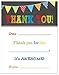 Boys Multicolored Banners Chalkboard Fill-in Thank You Cards