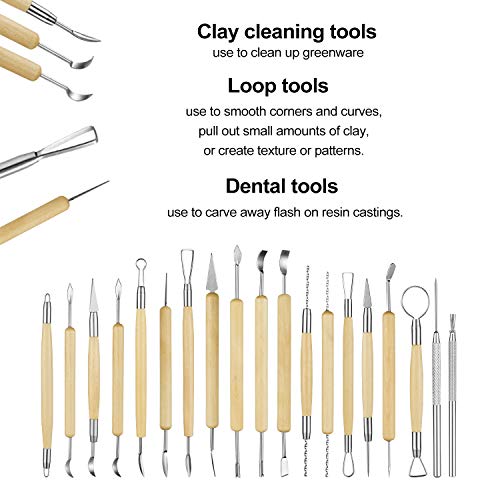 Pottery and Clay Sculpting Tools Double Sided Tool Set Sturdy Toolkit
