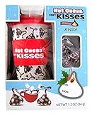 Hershey's Ceramic Travel Mug with Hot Cocoa Kisses Gift Set, 6 1/4 Inches