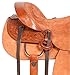 PREMIUM GAITED ROUGH OUT WESTERN RANCH ROPING ROPER PLEASURE TRAIL HORSE LEATHER SADDLE TACK SET 15 16 17 (16)thumb 4