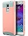 ULAK Note 4 Case, Galaxy Note 4 Case, Knox Armor Slim Dual Layer Protection Hard Back Cover Shock Absorbent TPU Bumper Case for Samsung Galaxy Note 4 (5.7 inch) (Pink-Gray)