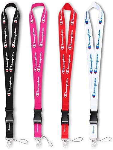 Lanyard Key Chain Holder, Neck Lanyard with Hook and Buckle for Keys Phones ID Badge Holder Bags Accessories (4 Pack)