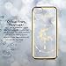 iPhone 8 Case, iPhone7 Case, Clear Case with Swarovski Crystals by ICONFLANG, Slim Case Compatible with Wireless Charging Shockproof Anti-Scratch Finish, Cover for iPhone 8 Cover for iPhone 7 (Gold M)