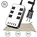 Power Strip - 6-Outlet Surge Protector with 5 USB Ports Fast Charging (4.8A), 6Ft Long Extension Cord Flat Plug Wall Mountable, 1700 Joules for iPhone iPad Home Dorm Office Laptop Computer