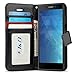 J&D Case Compatible for Xperia L2 Case, [Wallet Stand] [Slim Fit] Heavy Duty Protective Shock Resistant Flip Cover Wallet Case for Sony Xperia L2 Wallet Case - [NOT for Sony Xperia L1] - Black