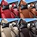 YIHO Car Seat Neck Pillow Embossed Crocodile Leatherette Support Head-Rest Cushion to Relief Cervical Shoulder Pain Issues for Driver & Passenger, Office or Recliner Chair