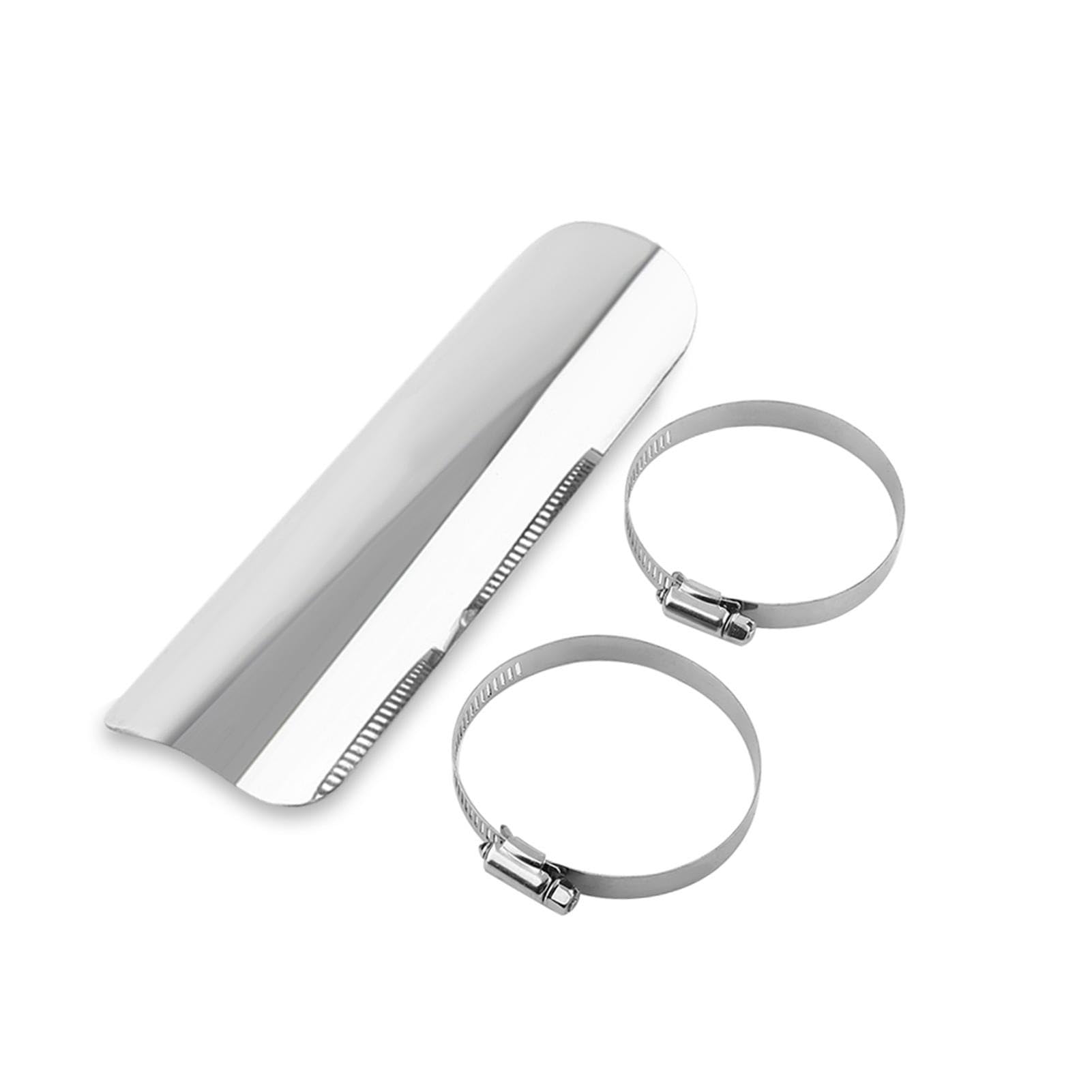 Jadeshay Exhaust Heat Shield,Motorcycle Exhaust heat shield,Motorcycle Heat shield Universal Exhaust Muffler Pipe Heat Shield Cover Heel Pipe Cover Protector Fits for 50mm-70mm with 2 Clamps