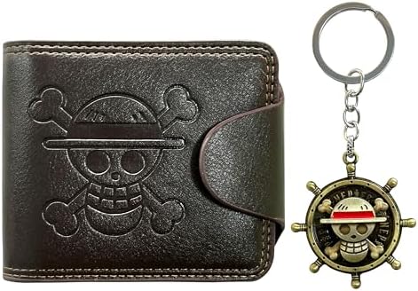 YouU - 23 piezas de anime de una pieza para cosplay, joyería de cuero, cuaderno recargable, collar Luffy de cuero sintético, pulsera con colgante de esqueleto, pulseras de anime
