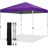 Northroad 8X8 FT Pop Up Canopy, Outdoor Instant Canopy Tent w/Carrying Bag, Portable Gazebo Shelter for Wedding Party,Commercial Event,Patio,Garden,Beach -Purple