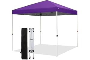 Northroad 8X8 FT Pop Up Canopy, Outdoor Instant Canopy Tent w/Carrying Bag, Portable Gazebo Shelter for Wedding Party,Commercial Event,Patio,Garden,Beach -Purple