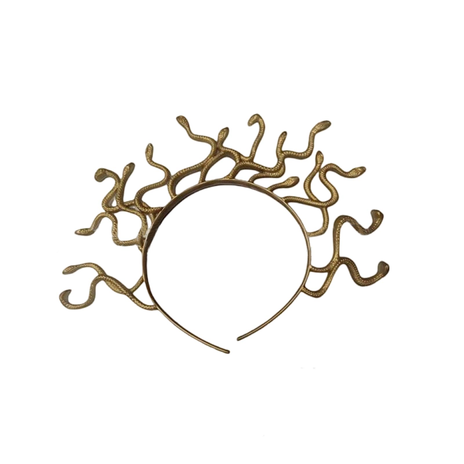 Floatdream Medusa Fashionable Hair Band, Serpentine Headbands, Plastic Serpentine Headband, Medusa Shape for Party, Cosplay, Halloween Costume Decoration, Unisex (Gold)