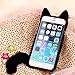 5S case,Emilys iPhone 5S case,Emilys Style Luxury New Cat with Tail Cute Soft Protect Back Case Cover for iPhone 5S(Black)
