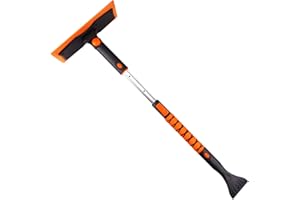 DDSNTY 35.5" Extendable Foam Snow Brush and Ice Scraper, Car Snow Broom with Foam Handle, Auto Windows Snow Removal Brush, Windshield Ice Scraper for Car Trucks SUV