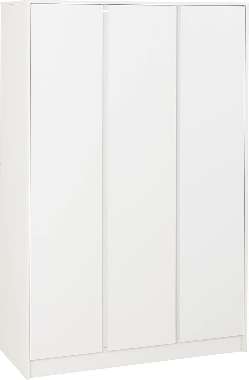 Seconique Malvern 3 Door Wardrobe White Engineered Wood 115cm Wide