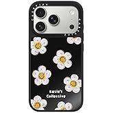 CASETiFY Mirror iPhone 17 Pro Case [Reflective/Compatible with Magsafe / 4.9 ft. 1X Military Grade Drop Protection] - Daisy - Black On Black
