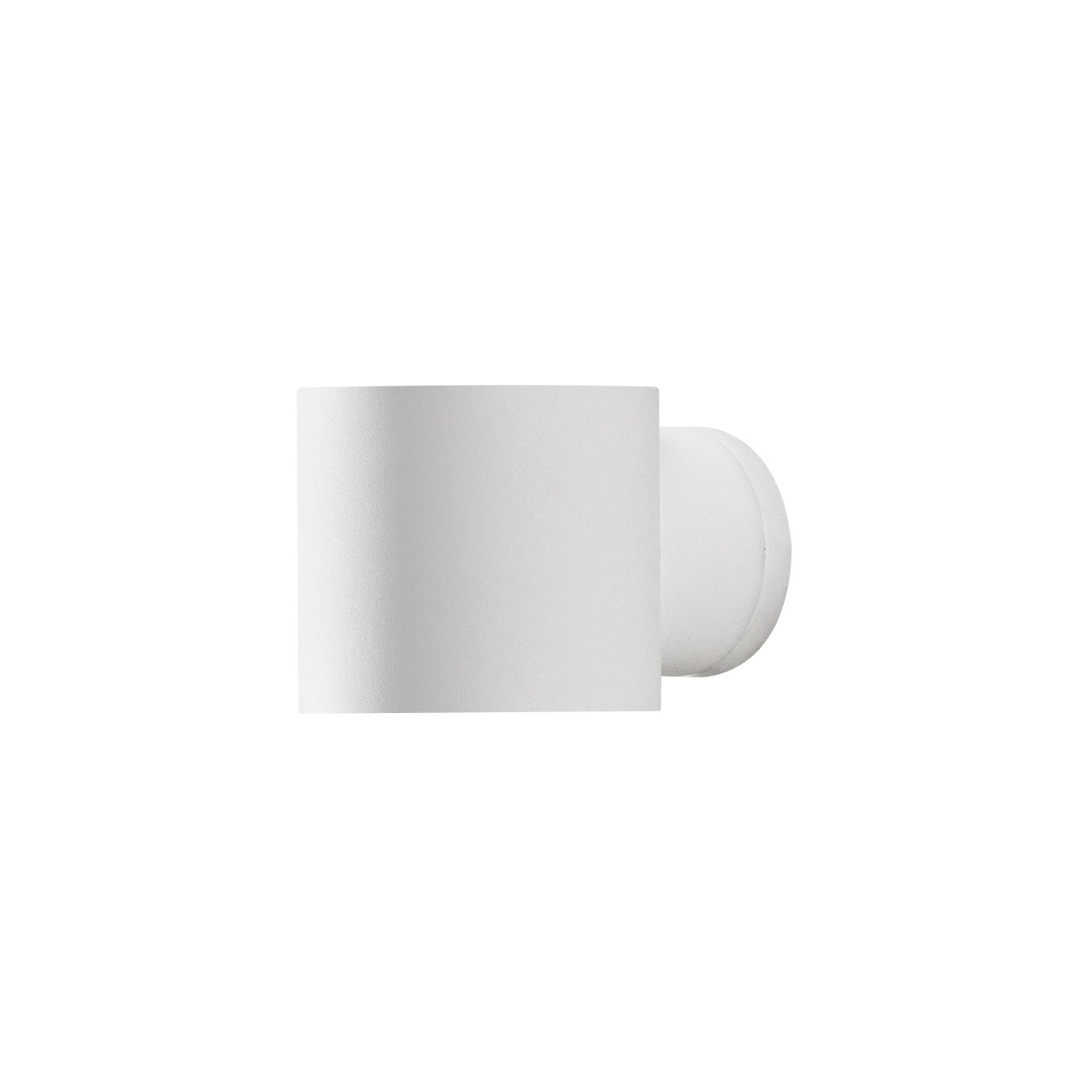Konstsmide 7342-250 Modena Round Up Down Outdoor Wall Light / 1 x 25 W GU9 Max Wall Lamp / Clear Glass Lens / Aluminium / IP44 / Matt White Outside Light