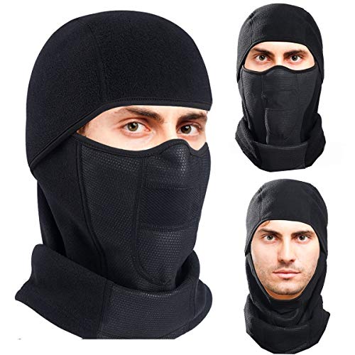 Omenex Balaclava Ski Face Mask Cover Windproof Men Women Warm Hoodie Winter Masks Thermal Fleece Fabric with Breathable Vents for Cold Cycling Skiing Motorcycle Snowboard Tactical Hunting Running