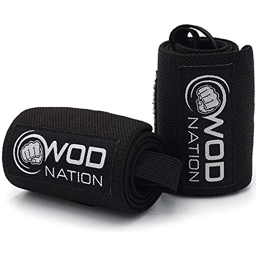 WOD Nation Wrist Wraps Weightlifting - Weight Lifting Wrist Wraps for Men & Women (12" or 18") (12 Inch - Black) - Thumbnail 6