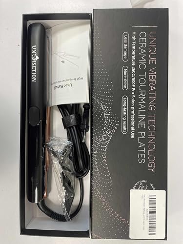 UNOISETION Flat Iron Hair Straighteners for Women with Negative Ion Hair Care, Advance 3D Floating Plates with Vibration, 15S Fast Heating, Up to 260°C, Hair Straighteners and Curlers in One