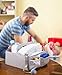 Diaper caddy organizer & changing pad- easy storage and portable for travel. Great for nursery room. Excellent baby shower gift set. Neutral unisex grey color