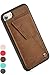 ZVEdeng Wallet Case Compatible with iPhone SE2/8/7 4.7INCH, Rotational Wallet Phone Case with Credit Card Holder Slot Leather Shockproof Case Protective Cover Magnetic Flip Case Handbag Purse-Brown