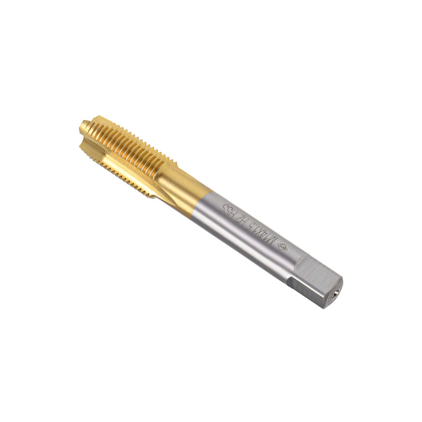 CoCud Spiral Point Taps, Metric M14 x 1.5 Thread, Titanium Coated High Speed Steel 6542 Screw Milling Threading Tap - (Applications: for Tapping Drilling Machine), 1-Piece โ image 1