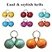 Bemix Pets Cat Collar Bells, 24-Pack, Dog Collar Bells, Loud Or Soft, Pet Bells for Potty Training, Colors (Red, Blue, Orange, Green, Pink, Purple) Matching Collars