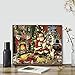 Antiniska DIY Oil Painting, Christmas Paint by Numbers for Adults Paint by Number for Kids Beginner in Acrylic- Santa Claus Canvas Picture Without Framed for Bedroom Living Room Wall Decor
