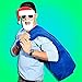 Sun-Staches Santa Claus Sunglasses White Beard Costume Accessory UV 400 One Size Fits Most