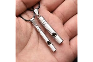 Titanium Emergency Whistle Loud Portable Keychain Necklace Whistle EDC Keyring for Emergency Survival Outdoor Hiking Camping