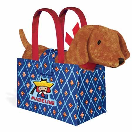 Yottoy - Genevieve Puppy Dog Plush in Madeline Tote Bag, 9"