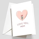 Paper Play Mother's Day Card - Elegant Mothers Day Card with Envelope, Rose Gold Foil Greeting Card 4 x 6 Inches