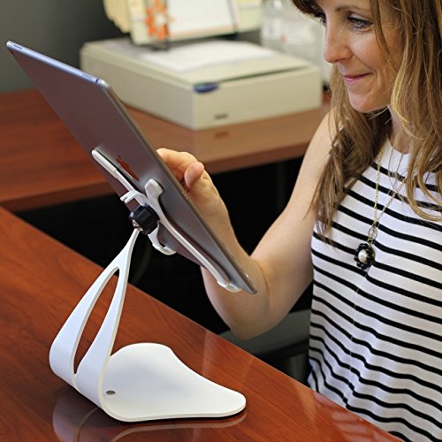 Thought Out Stabile PRO Adjustable iPad Stand Pro Air 2 12.9 10.5 9.7 Surface Galaxy Tablet Holder Pivoting White
