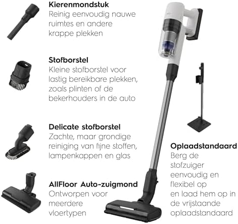 Aspirateur Balai sans Fil 7000 AP72UB21AM, Aspirateur à Manche et à Main 2 en 1, Jusqu'à 50 Min d'Utilisation, AllFloor Auto LED Buse pour Tous Sols, Filtration HEPA en 6 étapes, 0,3 L