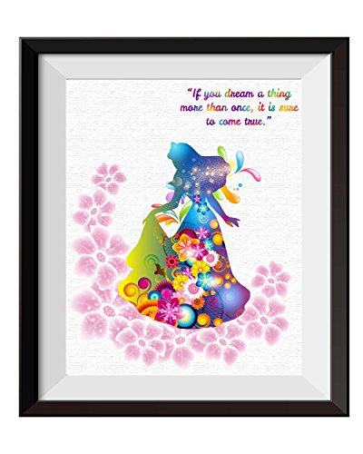 Uhomate-Princess-Aurora-Sleeping-Beauty-Home-Canvas-Prints-Wall-Art-Inspirational-Quotes-Wall-Decor-Living-Room-Bedroom-Bathroom-Artwork-C014-8X10