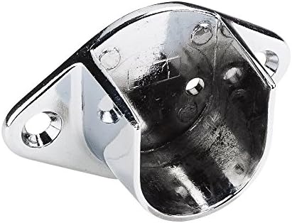 Hardware ResourcesOne Pair - Metal Heavy Duty Open & Closed - For 1" Closet Rod Closet Brackets - Polished Chrome