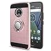 Moto G5 Plus Case,Moto G Plus(5th Generation) Case with HD Screen Protector,Anoke Motorola G5 Plus Cellphone 360 Degree Rotating Ring Holder Kickstand Scratch Resistant for Moto G5 Plus ZS Rose Gold
