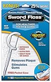 Sword Floss Disposable Floss/Pick, Regular, 50-Count, (Pack of 12)