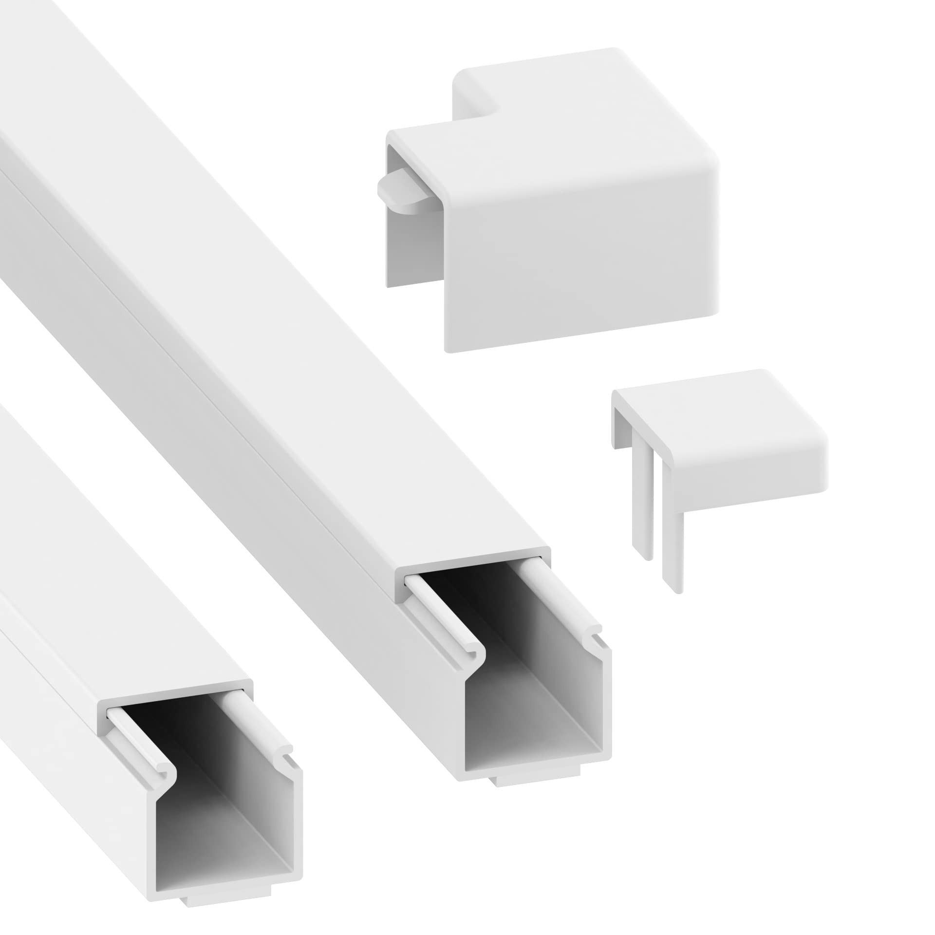 Habengut ceiling light cable duct, cable duct (self-adhesive), 15 x 15 mm, length: 2 x 1 metre