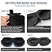 AMAZKER 3D Sleep Mask Upgraded Invisible Alar and Deep Orbit Eye Mask for Sleeping Contoured and Comfortable Face Blindfold with Ear Plugs, Travel Pouch