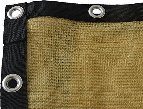 Shatex Pro Security & Privacy Windscreen,Tan, 4' x 12' with Grommets & Zip Ties for Quick Installation,Heavy Duty Shade Mesh Fence for Garden Yard, Construction Site, Deck, Balcony Pool