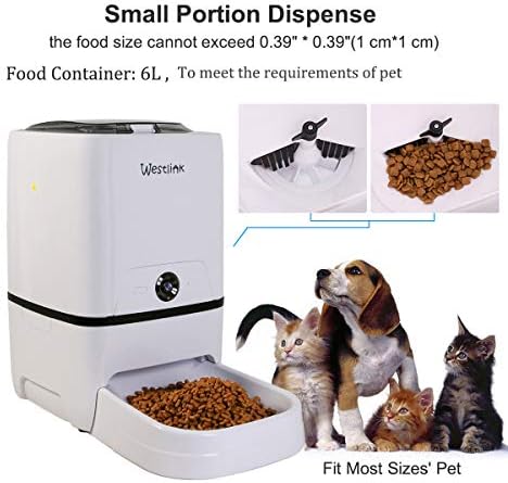 westlink automatic pet feeder food dispenser
