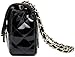 ILISHOP Women's Fashion Shoulder Bag Quilting Chain Cross Korean Ladies Handbag (Bright-black)