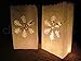 CleverDelights White Luminary Bags - 20 Count - Snowflake Design - Christmas Holiday Luminaria