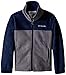 Columbia Boy's Dotswarm Full Zip Jacket, Graphite/Collegiate Navy, Large
